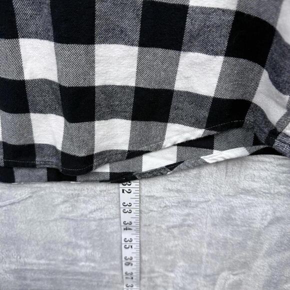 Burton Flannel Shirt Mens L Black Plaid Long Sleeve Button Up Snowboard Hiking - Picture 8 of 11